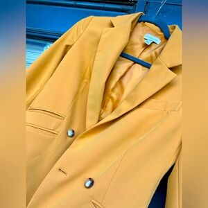 Topshop Mustard Yellow Tailored One-Button Blazer - US Size 4 - Great Condition